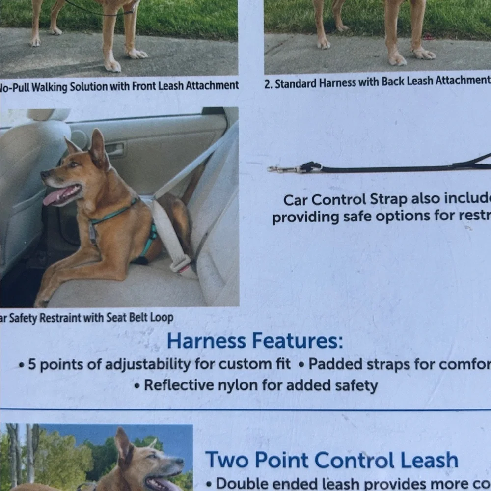 New Petsafe 3 in 1 harness Car Walk Jog L